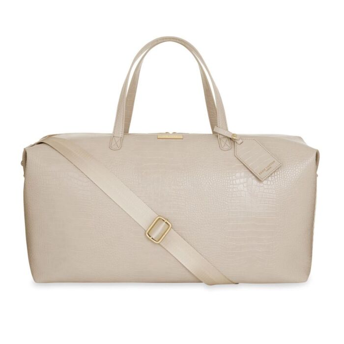 Katie Loxton - Celine Faux Croc Weekend Holdall Bag - Oyster Grey